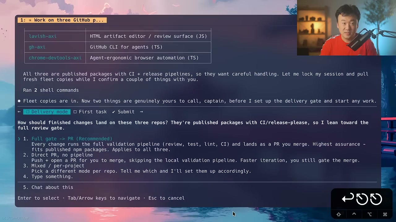 Kun Chen demonstrating FirstMate and its interactive workflow